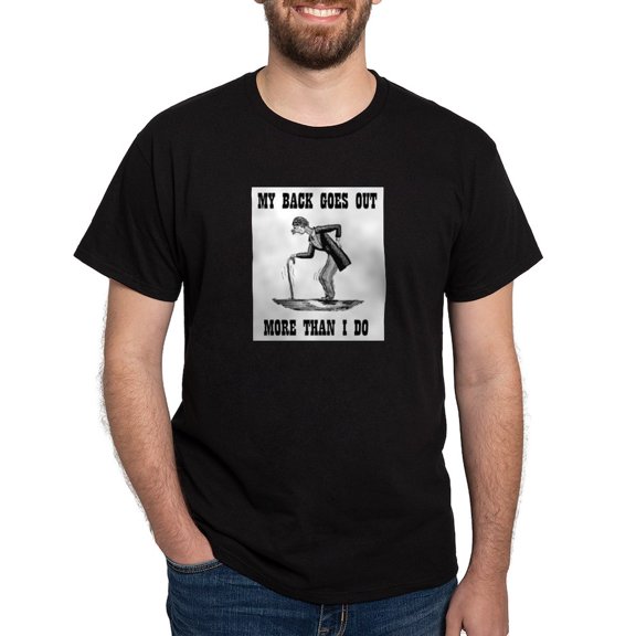 CafePress - BACK GOES OUT Dark T Shirt - Men's Classic Graphic Cotton T-Shirt