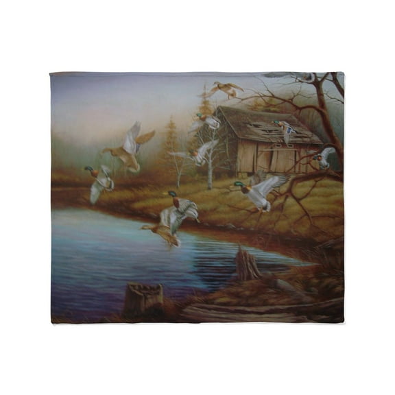 CafePress - BACKWOODS MALLARDS Throw Blanket - Soft Fleece Throw Blanket, 50"x60" for All Ages
