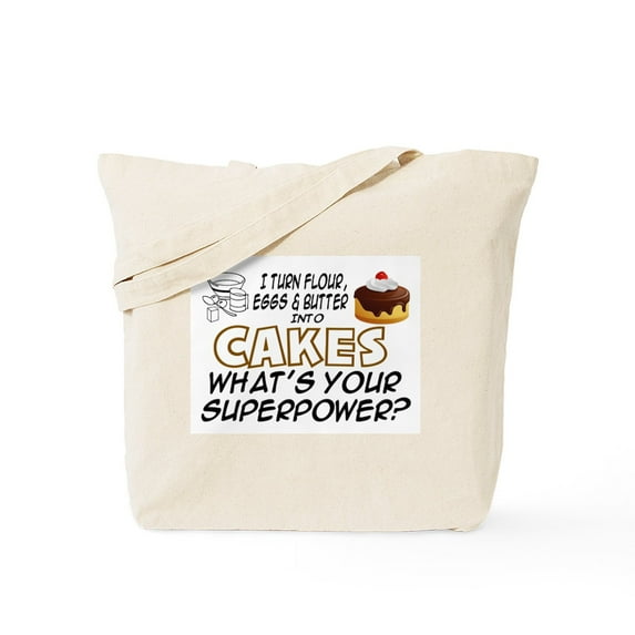 CafePress - BAKING I TURN FLOUR, EGGS AND BUTTER IN Tote Bag - Unisex Canvas Tote Bag, Beige, 1-Piece