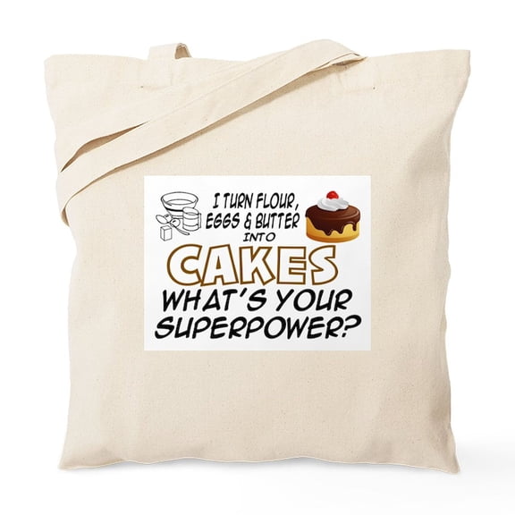 CafePress - BAKING I TURN FLOUR, EGGS AND BUTTER IN Tote Bag - Unisex Canvas Tote Bag, Beige, 1-Piece