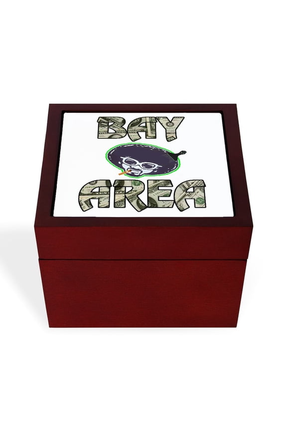 - BAY AREA BIZZNESS - Keepsake Box, Finished Hardwood Jewelry Box, Velvet Lined Memento Box