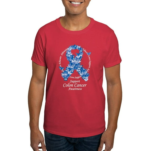 CafePress - BC Butterfly Ribbon Dark T Shirt - Men's Classic Graphic Cotton T-Shirt