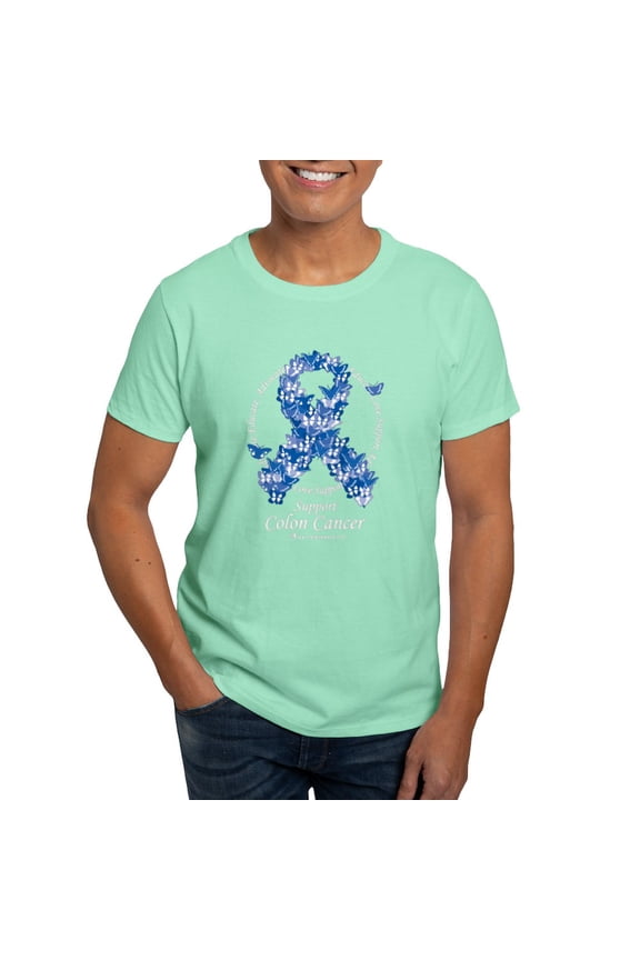 - BC Butterfly Ribbon Dark T Shirt - Men's Classic Graphic Cotton T-Shirt