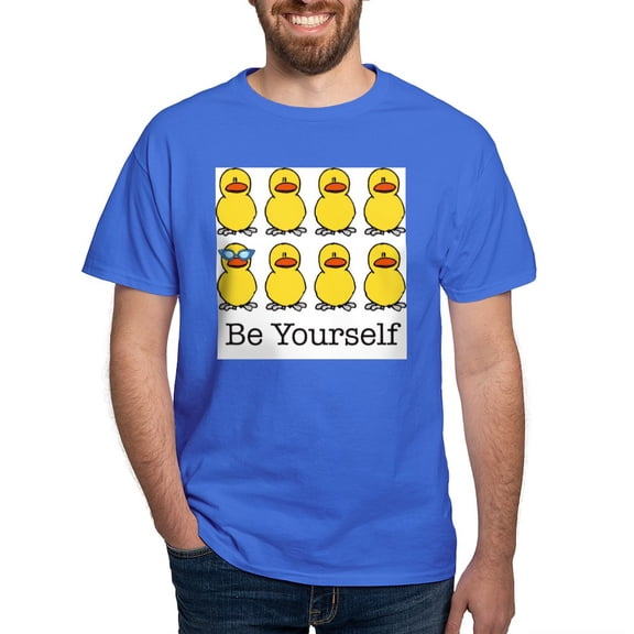 CafePress - BE YOURSELF T Shirt - Men's Classic Graphic Cotton T-Shirt