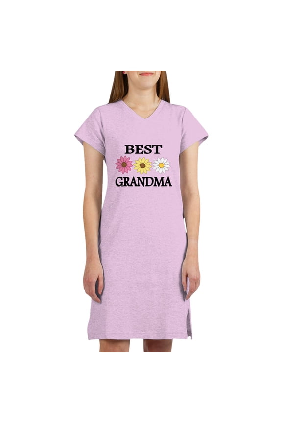 - BEST GRANDMA WITH FLOWERS - Women's Nightshirt