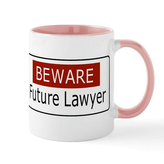 CafePress - BEWARE Future Lawyer Mug - 11 oz Ceramic Mug - Novelty Coffee Tea Cup