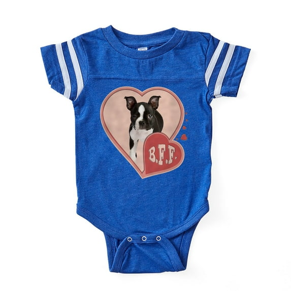 CafePress - BFF Boston Terrier - Cute Infant Baby Football Bodysuit
