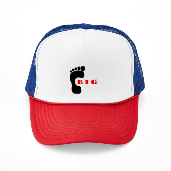 CafePress - BIG FOOT - Adjustable Unisex Printed Trucker Hat with Mesh Back