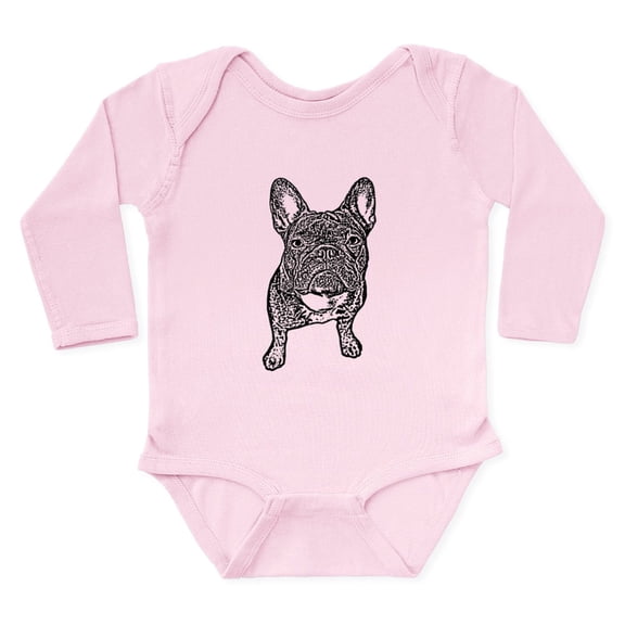 CafePress - BIG FRENCHIE SKETCH Body Suit - Long Sleeve Cotton Baby Bodysuit