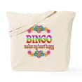 thumbnail image 1 of CafePress - BINGO Happy Tote Bag - Unisex Canvas Tote Bag, Beige, 1-Piece, 1 of 7
