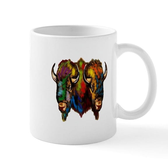 CafePress - BISON Mugs - 11 oz Ceramic Mug - Novelty Coffee Tea Cup