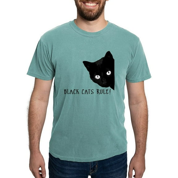 CafePress - BLACK CATS RULE T Shirt - Mens Comfort Colors Shirt