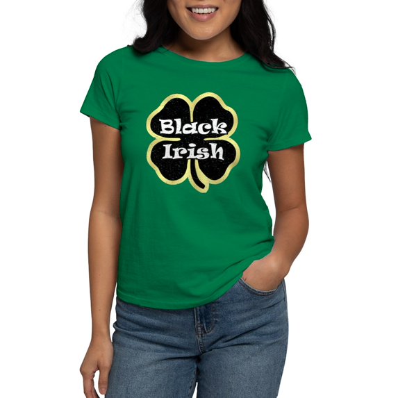CafePress - BLACK IRISH T Shirt - Women's Traditional Fit Dark T-Shirt