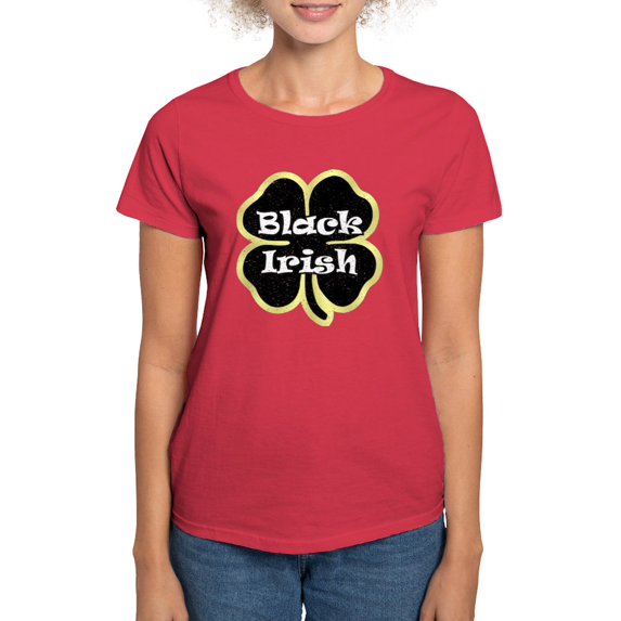 CafePress - BLACK IRISH T Shirt - Women's Traditional Fit Dark T-Shirt