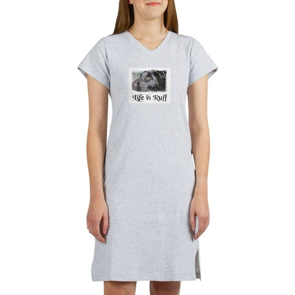 CafePress - BLACK LAB LIFE IS RUFF - Women's Nightshirt