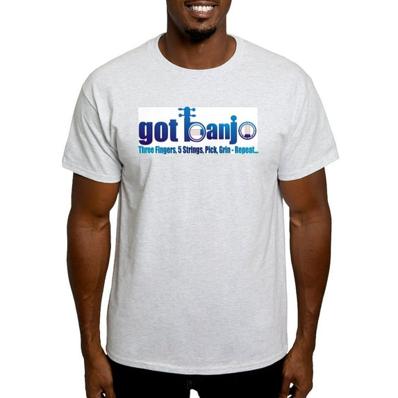 CafePress - BLUEGRASS BANJO Ash Grey T Shirt - Men's Classic Graphic T-Shirt