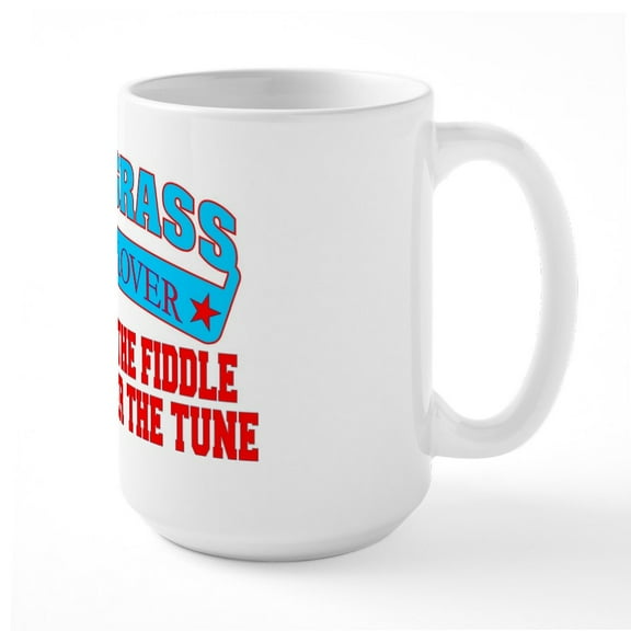 CafePress - BLUEGRASS MUSIC LOVER Large Mug - 15 oz Ceramic Large White Novelty Mug