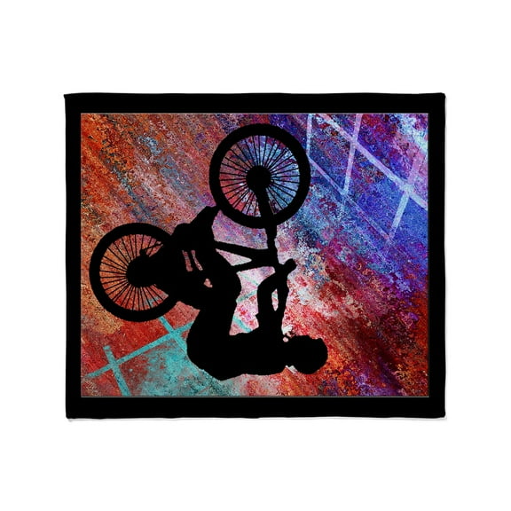 CafePress - BMX Rusty Grunge Throw Blanket - Soft Fleece Throw Blanket, 50"x60" for All Ages