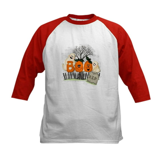 CafePress - BOO Baseball Jersey - Kids Cotton Baseball Jersey, 3/4 Sleeve Shirt