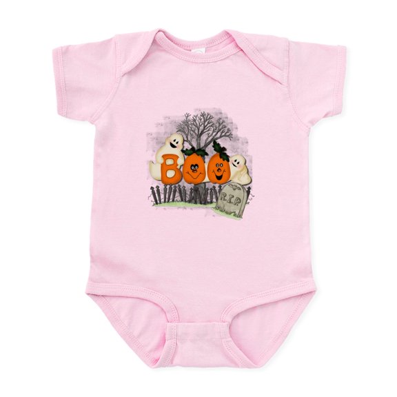 CafePress - BOO Body Suit - Baby Light Bodysuit, Size Newborn - 24 Months