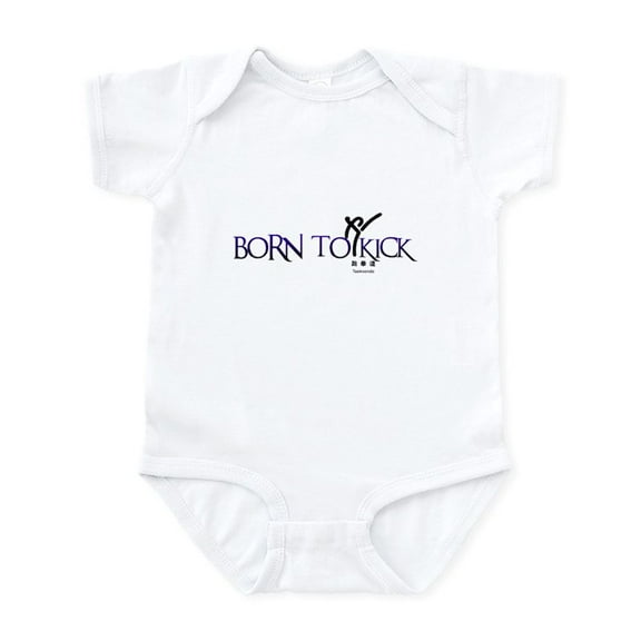 CafePress - BORN TO KICK Infant Bodysuit - Baby Light Bodysuit, Size Newborn - 24 Months