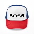 thumbnail image 1 of CafePress - BOSS - Adjustable Unisex Printed Trucker Hat with Mesh Back, 1 of 10