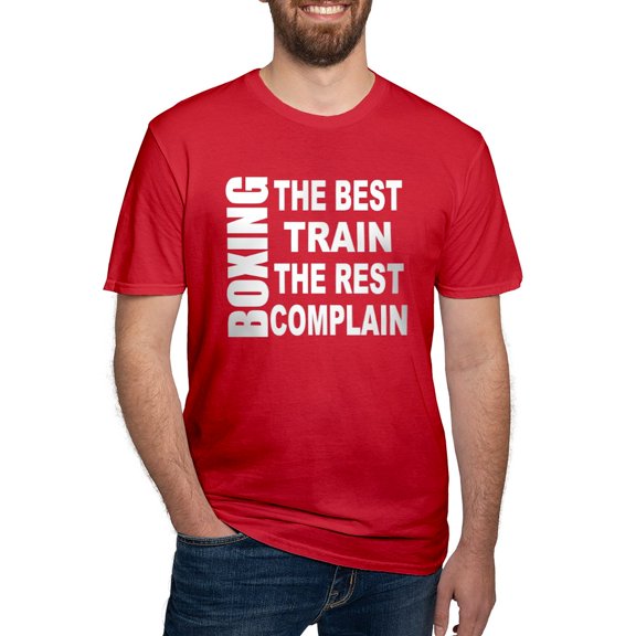 CafePress - BOXING BEST TRAIN REST COMPLAIN Men's Classic T Sh - Men's Fitted T-Shirt