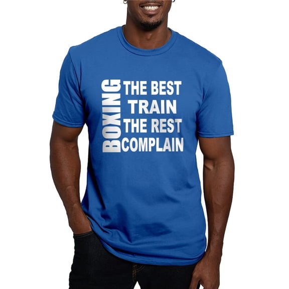 CafePress - BOXING BEST TRAIN REST COMPLAIN Men's Classic T Sh - Men's Fitted T-Shirt