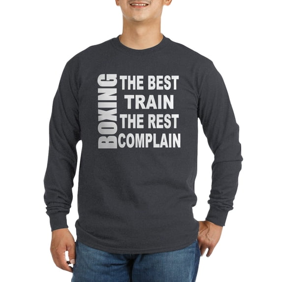 CafePress - BOXING THE BEST TRAIN THE Long Sleeve Dark T Shirt - Long Sleeve Dark T-Shirt