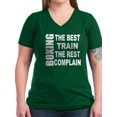thumbnail image 1 of CafePress - BOXING THE BEST TRAIN Women's V Neck Dark T Shirt - Women's V-Neck Dark T-Shirt, 1 of 1