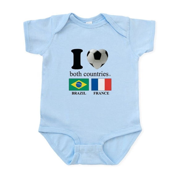 CafePress - BRAZIL FRANCE Infant Bodysuit - Baby Light Bodysuit, Size Newborn - 24 Months