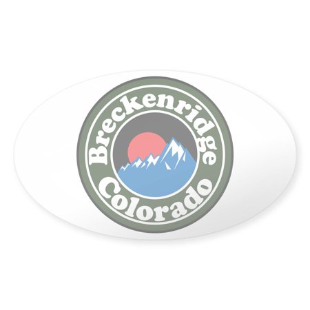 CafePress - BRECKENRIDGE COLORADO Skiing Ski Mountain Mountain - Sticker (Oval)