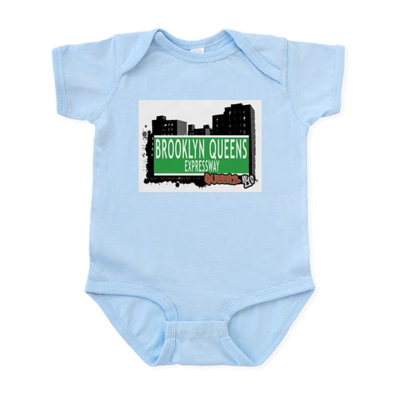 CafePress - BROOKLYN QUEENS EXPRESSWAY, QUEENS, NYC Infant Bod - Baby Light Bodysuit, Size Newborn - 24 Months