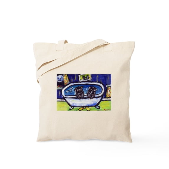 CafePress - BRUSSELS GRIFFON Black Bath Tote Bag - Unisex Canvas Tote Bag, Beige, 1-Piece