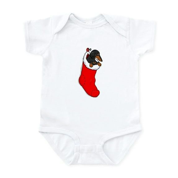 CafePress - BT Dachshund Stocking Infant Bodysuit - Baby Light Bodysuit, Size Newborn - 24 Months