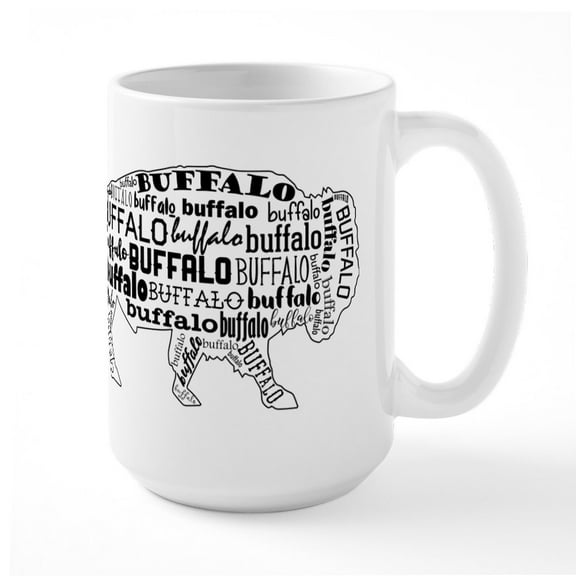 CafePress - BUFFALO - 15 oz Ceramic Large White Novelty Mug