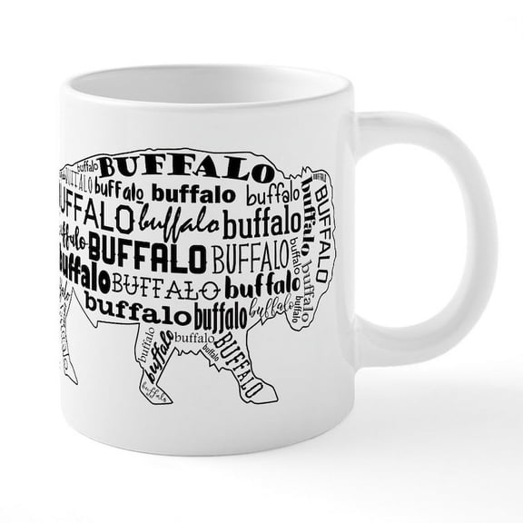 CafePress - BUFFALO - 20 Oz White Ceramic Mega Mug