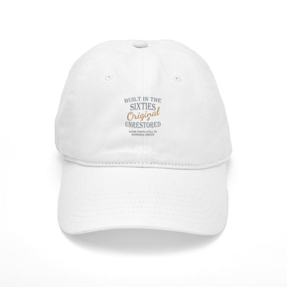 CafePress - BUILT IN THE SIXTIES - Adjustable 100% Brushed Unisex Casual Cotton Baseball Cap, Beige, 1