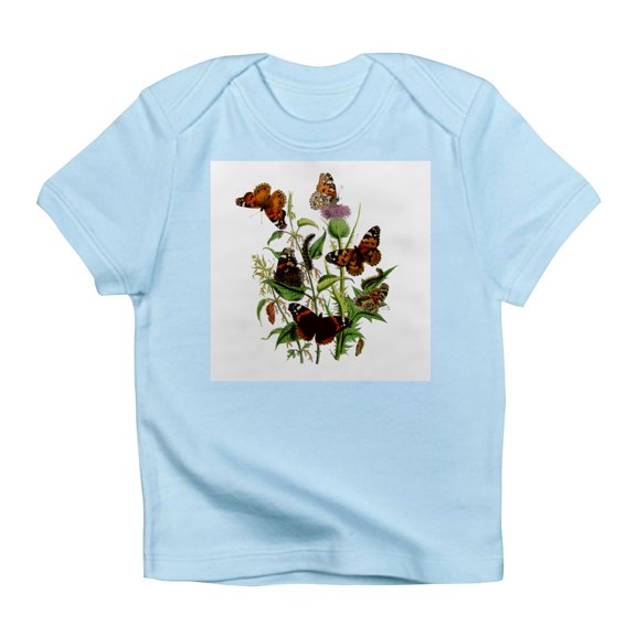 CafePress - BUTTERFLIES &Amp; PURPLE THISTLE Infant T Shirt - Infant T-Shirt