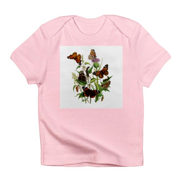 CafePress - BUTTERFLIES &Amp; PURPLE THISTLE Infant T Shirt - Infant T-Shirt