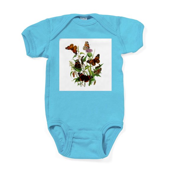 CafePress - BUTTERFLIES& Thistle 1010300 - Cute Infant Bodysuit Baby Romper - Size Newborn - 24 Months