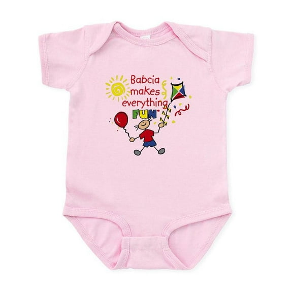 CafePress - Babcia Fun Boy Infant Bodysuit - Baby Light Bodysuit, Size Newborn - 24 Months