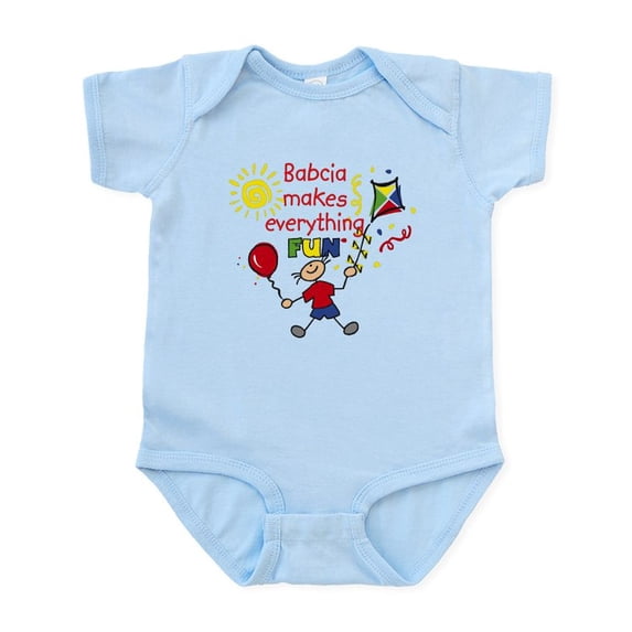 CafePress - Babcia Fun Boy Infant Bodysuit - Baby Light Bodysuit, Size Newborn - 24 Months