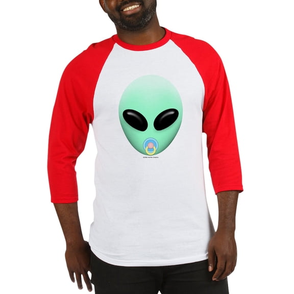 CafePress - Baby Alien Baseball Jersey - Cotton Baseball Jersey, 3/4 Raglan Sleeve Shirt