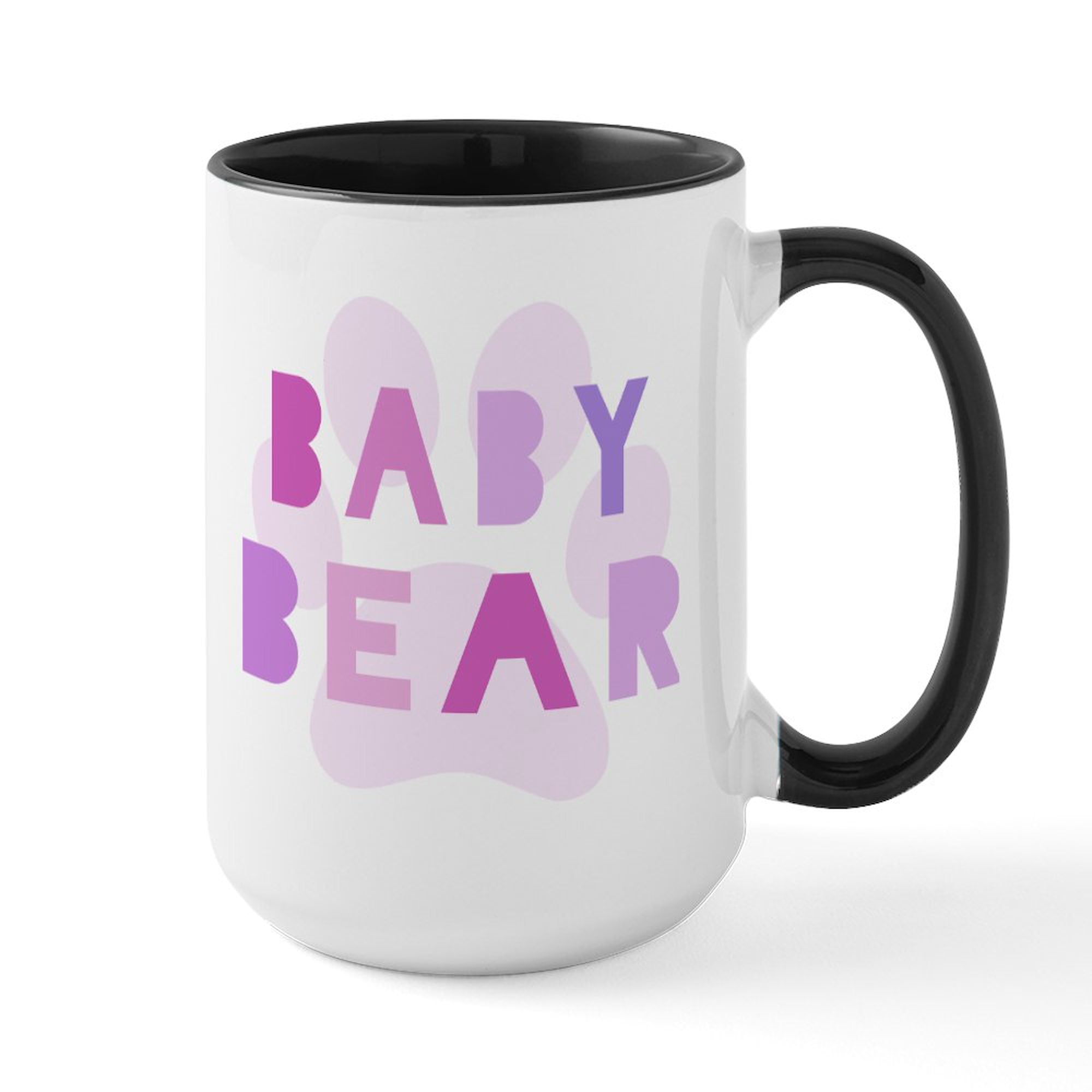 CafePress - Baby Bear Baby Girl Mug - 15 oz Ceramic Large White Novelty Mug