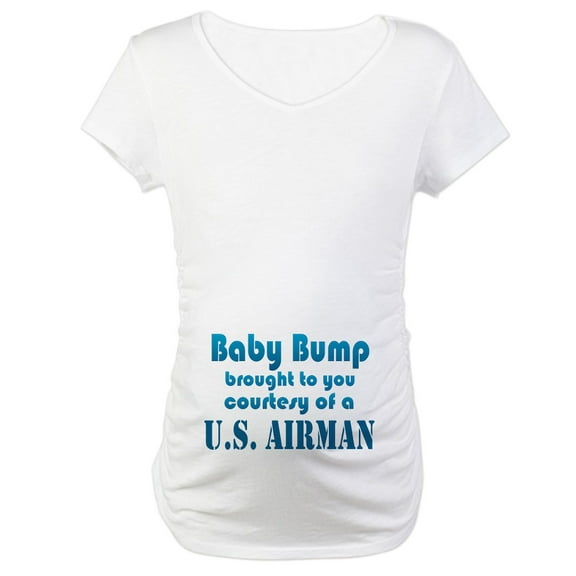 CafePress - Baby Bump Airman - Cotton Maternity T-shirt, Cute & Funny Pregnancy Tee