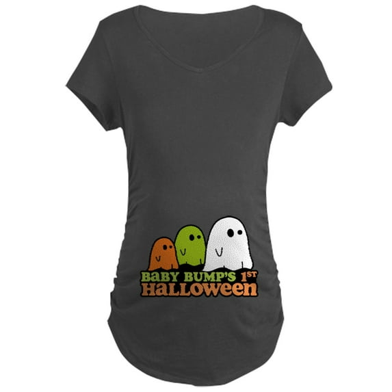 CafePress - Baby Bump's 1St Halloween Maternity Dark T Shirt - Maternity Dark T-Shirt