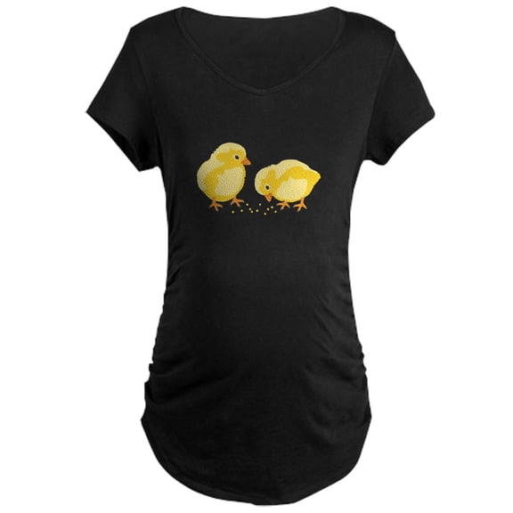 CafePress - Baby Chicks Maternity T Shirt - Maternity Dark T-Shirt