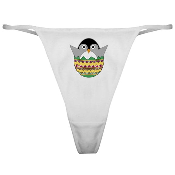 CafePress - Baby Egguin Classic Thong - Women's Novelty Thong Panties Underwear