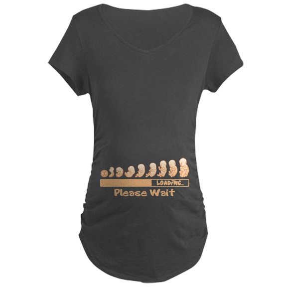 CafePress - Baby Evolution Maternity T Shirt - Maternity Dark T-Shirt